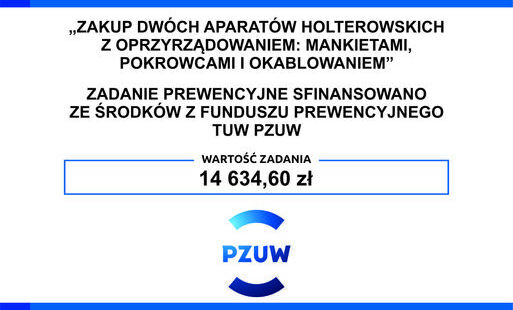 Zdjęcie do PZUW - Zakup dw&oacute;ch aparat&oacute;w holterowskich z oprzyrządowaniem