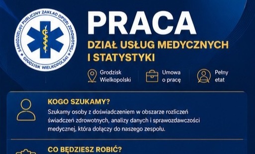 Zdjęcie do Oferta pracy - Pracownik/Pracownica do działu usług medycznych i statystyki